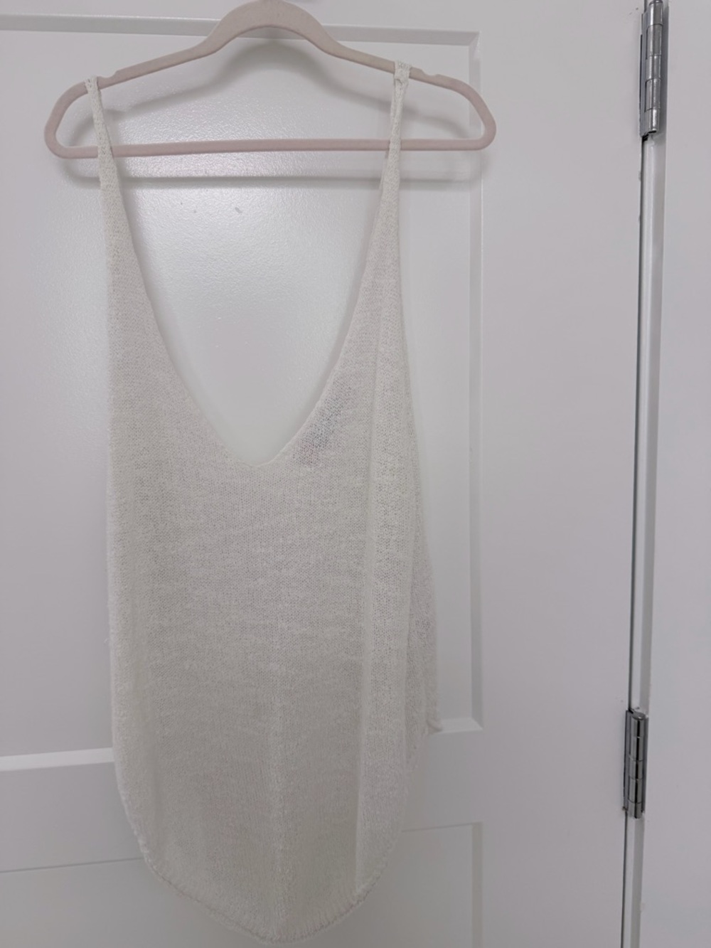 Lightweight Cream Knit Tank Top